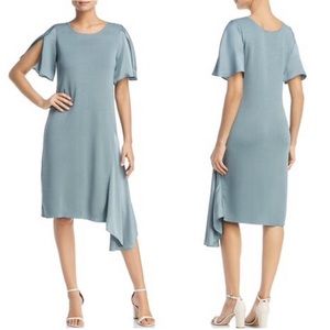 NWT NIC+ZOE Asymmetric Hem Mixed Media Dress